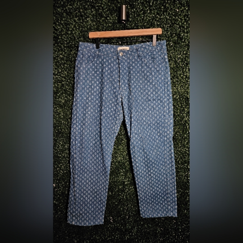 Blue Patterned Pants - image 1